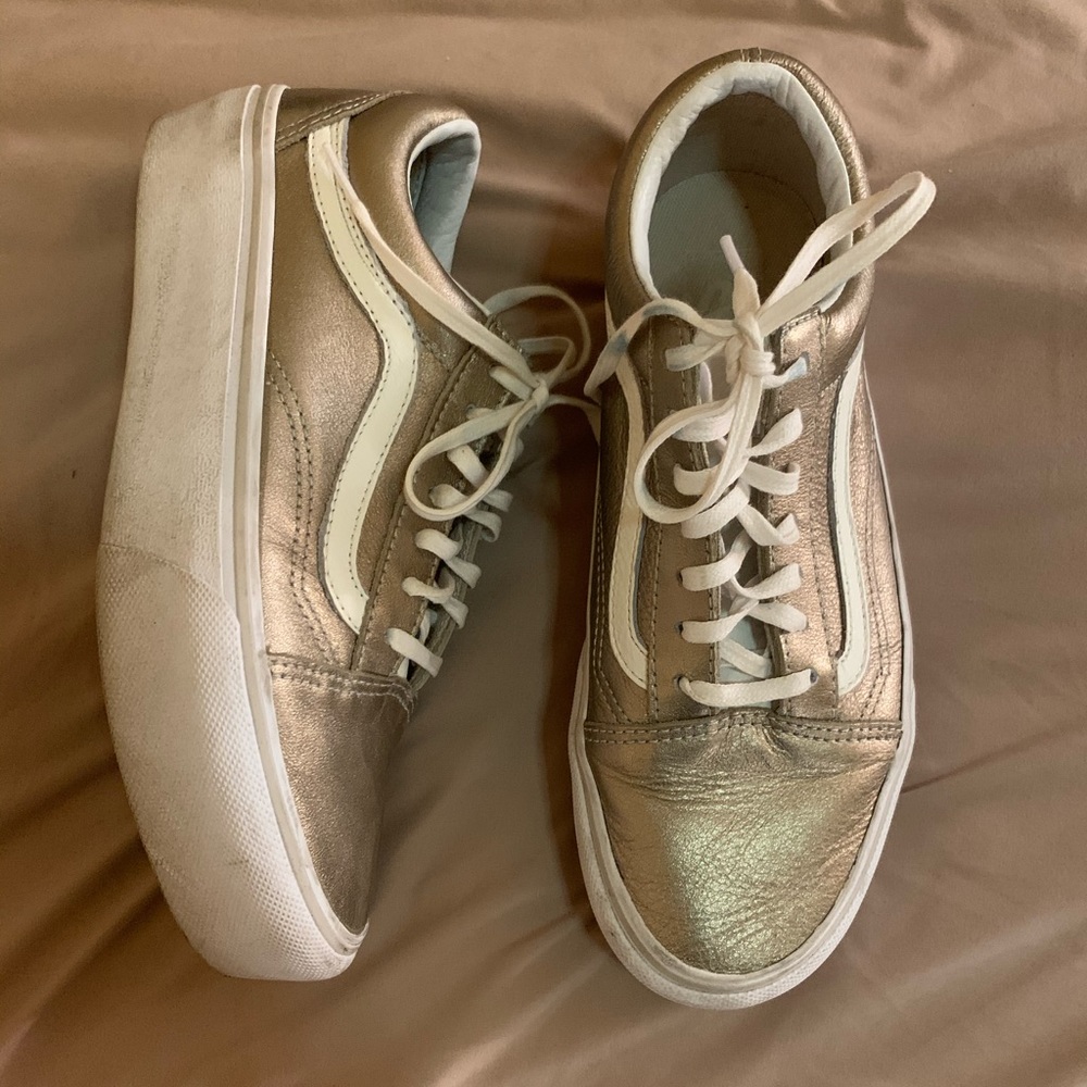 Gold vans Old skool